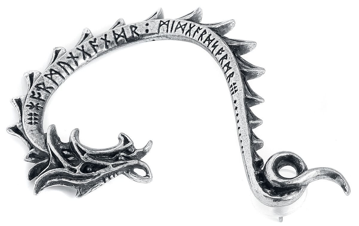 Alchemy Gothic Sacred Cat Studs Set Orecchini Colore Argento