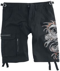 Shorts with dragon print, Black Premium by EMP, Shorts