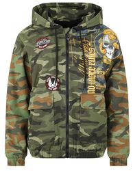 Camouflage jacket, Rock Rebel by EMP, Giacca di mezza stagione