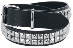 Black Two-Row Studded Belt, Black Premium by EMP, Cintura