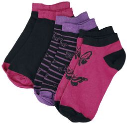 3-Pack Socks with Butterflies, Full Volume by EMP, Calzini
