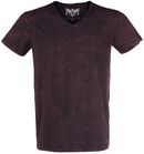 Crinkle V-Neck, Black Premium by EMP, T-Shirt