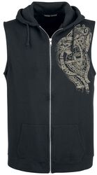 Ursus tattoo sweatshirt fabric sleeveless hoodie, Outer Vision, Gilet