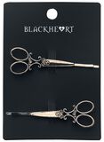 Bronze Scissor Barrettes Set, Blackheart, Fermaglio per capelli