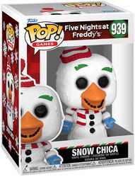 Christmas Snow Chica vinyl figurine no. 939, Five Nights At Freddy's, Funko Pop!