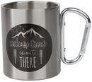 Mug with Carabiner Clip, Adventure Is Out There, Tazza