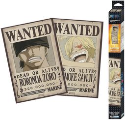 Wanted Zoro and Sanji - Poster 2-Set Chibi Design, One Piece, Poster