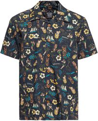 Tropical Hawaiian-style shirt deluxe, King Kerosin, Camicia Maniche Corte
