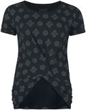 T-shirt with knot detail and Celtic motifs, Black Premium by EMP, T-Shirt
