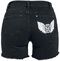 Rock Rebel X Route 66 - Black Shorts with Eyelets