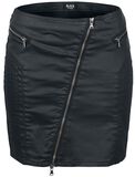 Waxed Skirt, Black Premium by EMP, Minigonna
