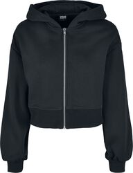 Ladies Short Oversized Zip Jacket, Urban Classics, Felpa jogging