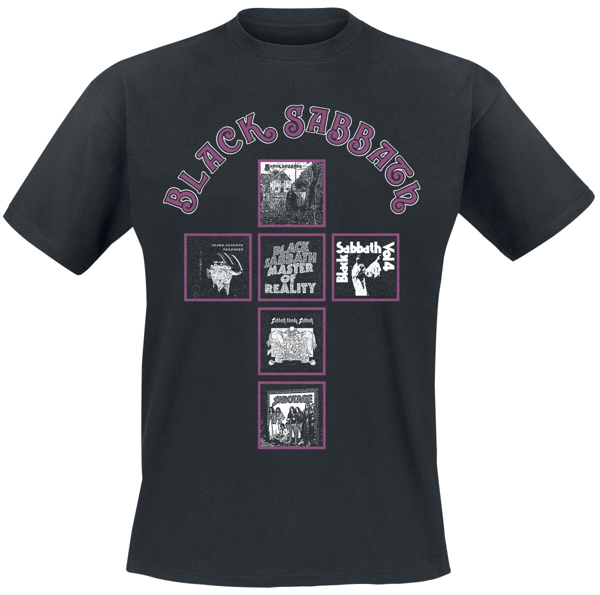 T-Shirt Uomo Con Corona Di Teschi 100% Cotone