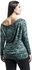 Long-sleeved top with snake print