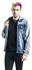 Denim Jacket with Sweat Sleeves and Hood