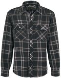 Sprayed Checkshirt, Black Premium by EMP, Camicia Maniche Lunghe