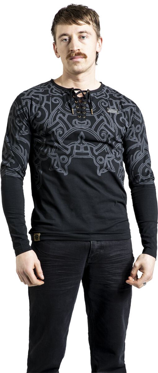 Black Premium by EMP Uomo Maglia Maniche Lunghe Nero S