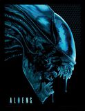Aliens - Blue Head, Alien, Immagine con cornice
