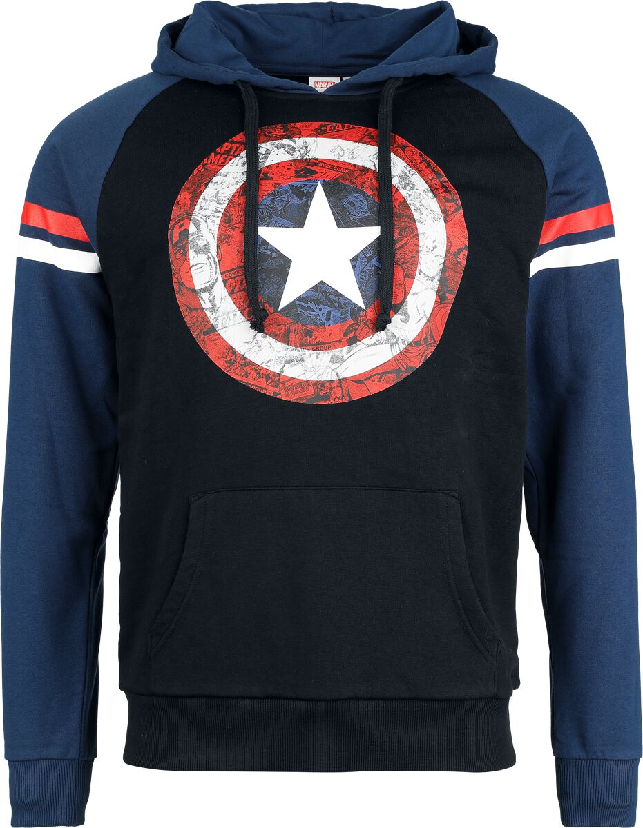 Comic Shield Captain America Felpa con cappuccio EMP