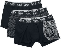 Three-Pack of Boxer Shorts, Black Premium by EMP, Boxer