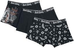 Boxer shorts with old-school print, Rock Rebel by EMP, Set di boxer