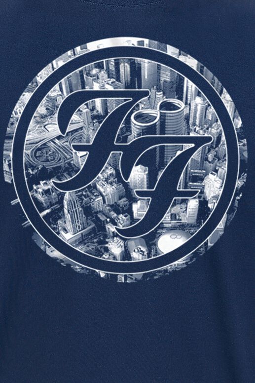 Felpe Foo Fighters Nera Logo In Circle | Foo Fighters T-Shirt