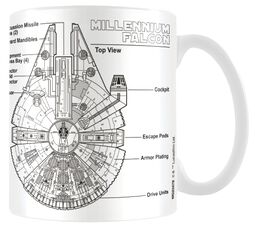 Millennium Falcon Sketch, Star Wars, Tazza