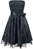 Black Satin Floral Dress, H&R London, Abito media lunghezza