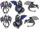 Dragon Earrings, Blackheart, Set di orecchini