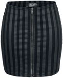 Striped Zip Skirt, Rock Rebel by EMP, Minigonna