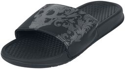 EMP sandals with skull print, Black Premium by EMP, Infradito