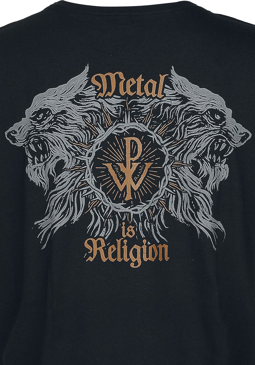 Felpa Con Cappuccio Powerwolf 'Crest Wolves' – Uomo, Regular Fit, Nero, Merch Ufficiale - 4