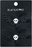 Death's Head Moth Barrette Set, Blackheart, Fermaglio per capelli