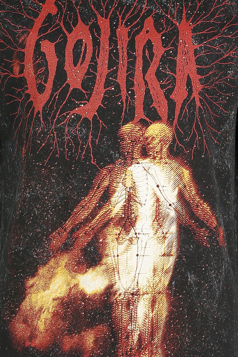 Gojira Moth Skull T-Shirt Uomo – Maglietta Nera 100% Cotone, Regular Fit, Maniche Corte, Merch Ufficiale - 5
