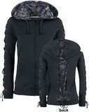 Laced Roses Hoodie, Gothicana by EMP, Felpa jogging
