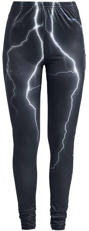 Leggings with lightning print