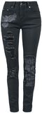 Skarlett - Jeans with Prints and Rips, Rock Rebel by EMP, Jeans