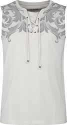 Tank-Top with Ornaments, Black Premium by EMP, Canotta