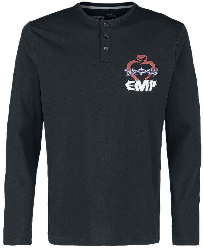 Long-sleeved top with EMP print