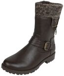 Knitted Strap Boot, RED by EMP, Stivali