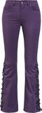 Grace - Violet Jeans with Side Lacing, Gothicana by EMP, Jeans