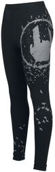 Black Leggings with Rockhand Print, EMP Stage Collection, Leggings
