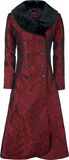 Blood Red Brocade Coat, Gothicana by EMP, Cappotto in stile militare