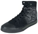 Black Sneakers with Skull Print, Black Premium by EMP, Sneakers alte