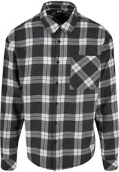 Boxy dark checked shirt, Urban Classics, Camicia Maniche Lunghe