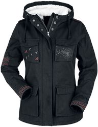 Winter Jacket with Prints and Embroidery, Full Volume by EMP, Giacca invernale