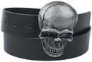 Belt with large skull buckle, Rock Rebel by EMP, Cintura