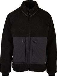 Short raglan sherpa jacket, Urban Classics, Giacca di mezza stagione