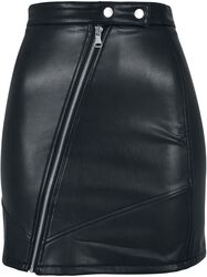 Ladies’ faux-leather biker skirt, Urban Classics, Minigonna
