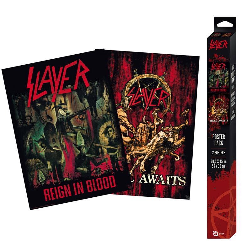 Set 2 Chibi Posters 52x38 Reign In Blood / Hell Awaits